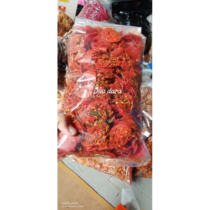 

500gr Sosreng sosis goreng sosis kriuk pedas gurih daun jeruk