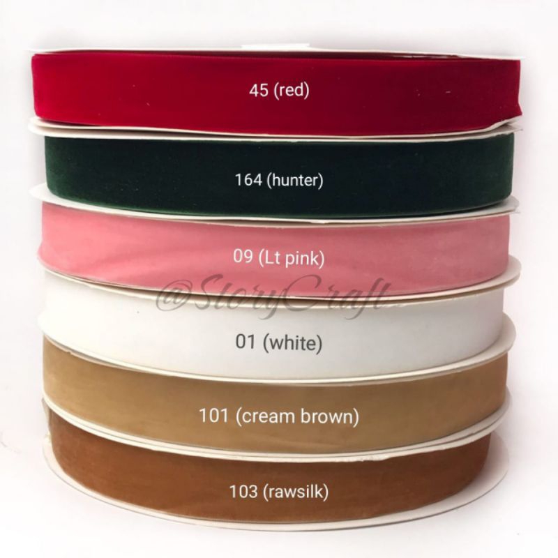 

1YARD (90CM) - 2,5 cm| PITA BLUDRU /VELVET 1 INCH