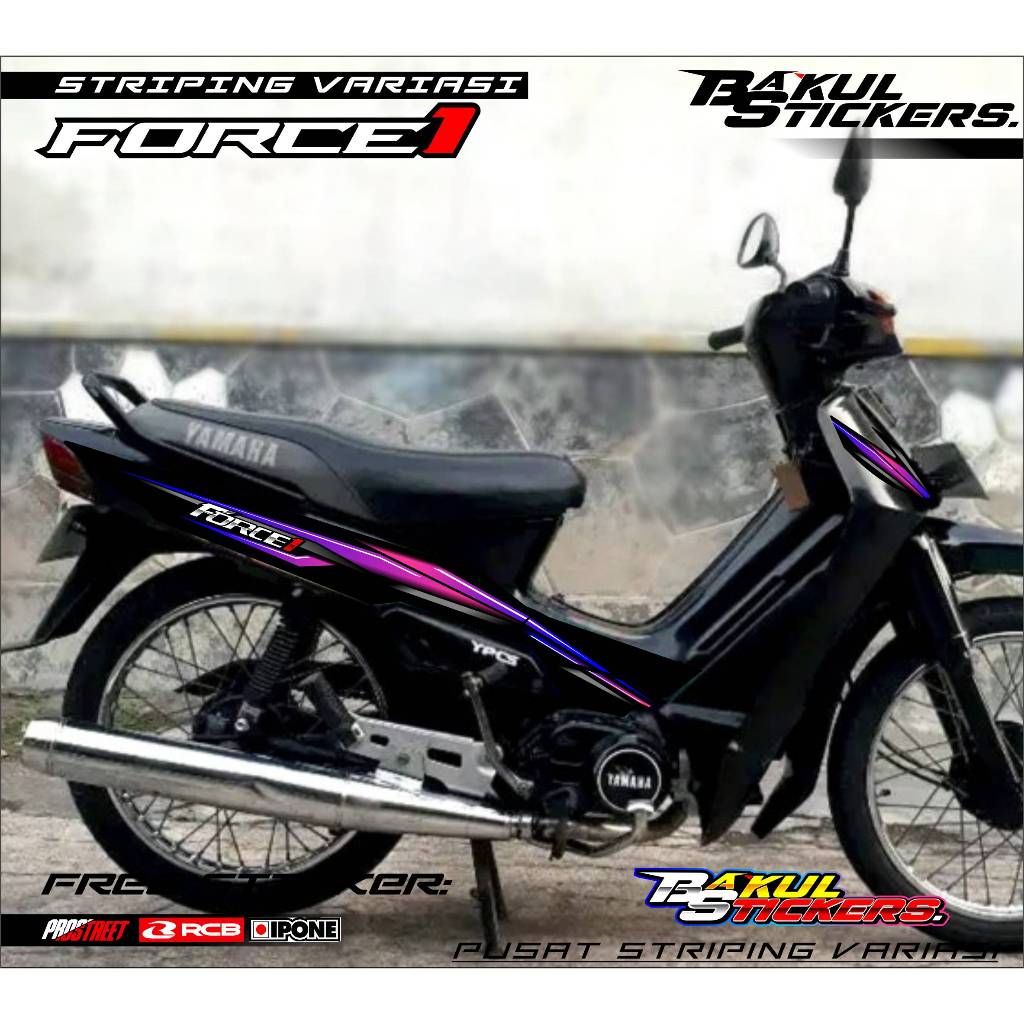 STRIPING VARIASI FORCE 1 / STICKER LIST VARIASI MOTOR YAMAHA FORCE ONE
