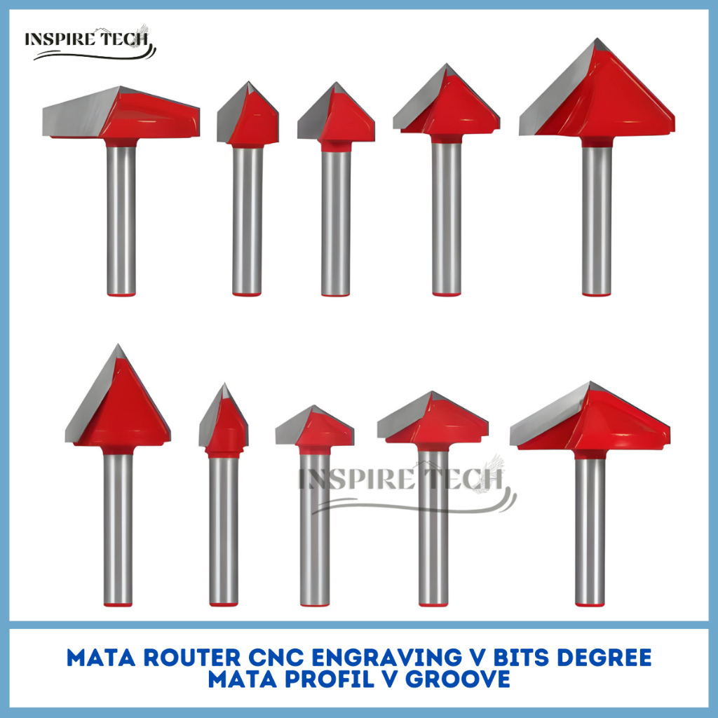 Mata Router CNC Engraving V Bits degree Mata Profil V Groove 90 derajat