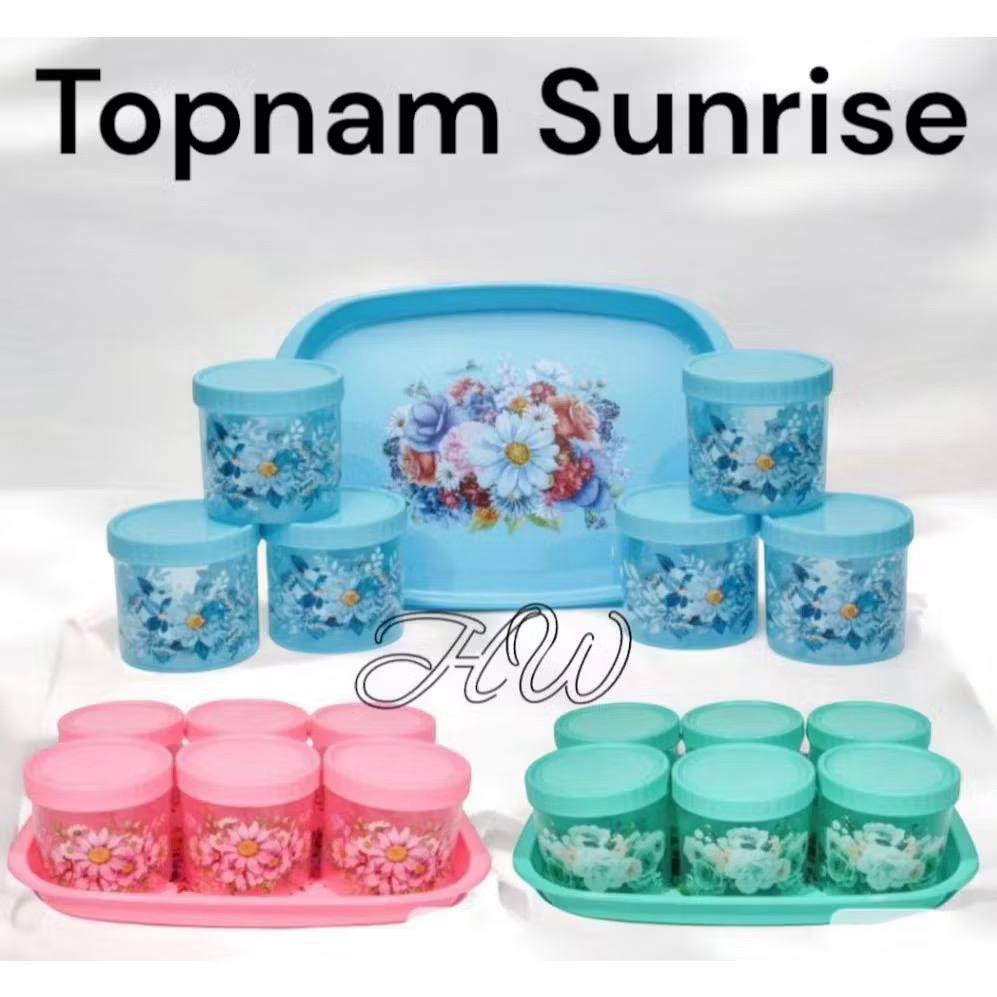 Toples Kue Tonam + Nampan / Baki Sunrise/toples lebaran serbaguna/toples lebaran set nampan