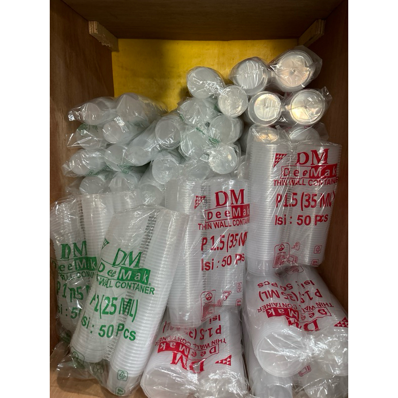 Cup Saus DM/Cup Sambal Plastik/Cup Plastik 25ml 35ml 50ml 100ml