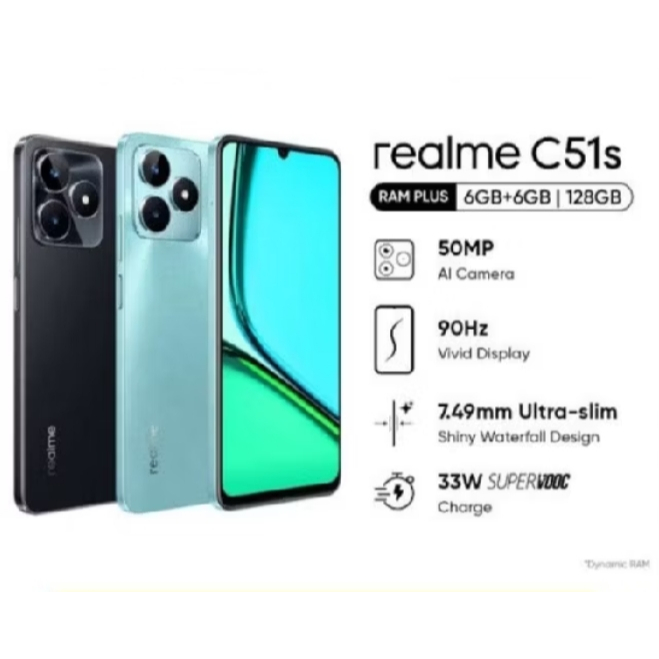 HP REALME HP SECOND BERKUALITAS C51s, 6+6/128 GARANSI RESMI REALME INDONESIA HP SECOND BERKUALITAS S