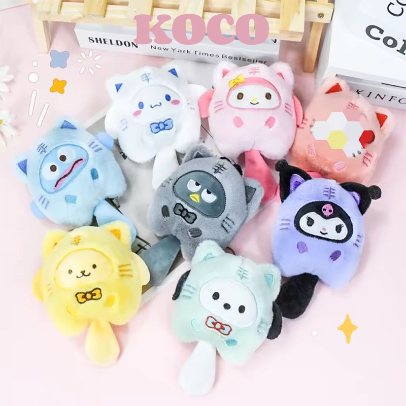 KOCO  Plush Keychain Korumi Melody Cinnamoroll Pompompurin Gantungan Kunci Boneka