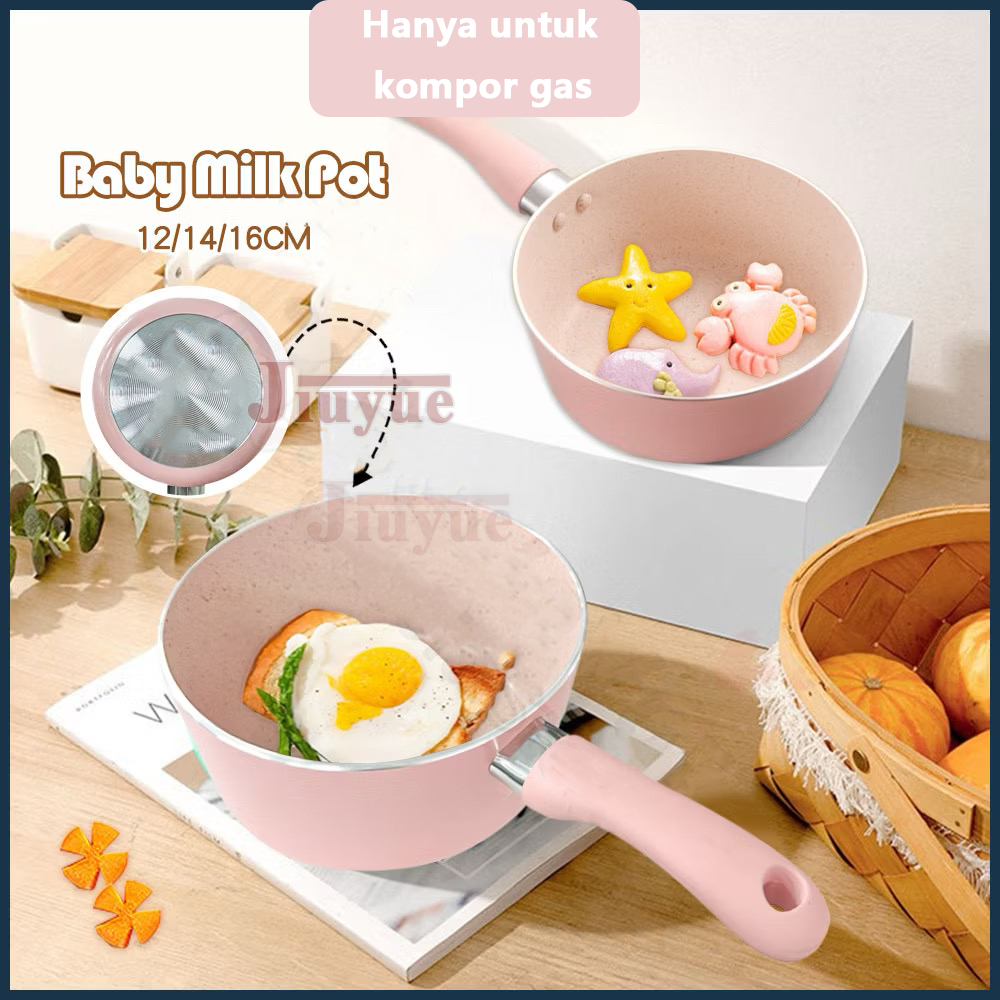 Panci anti lengket 14, 16 cm Panci saus susu anti lengket Panci anti lengket Panci