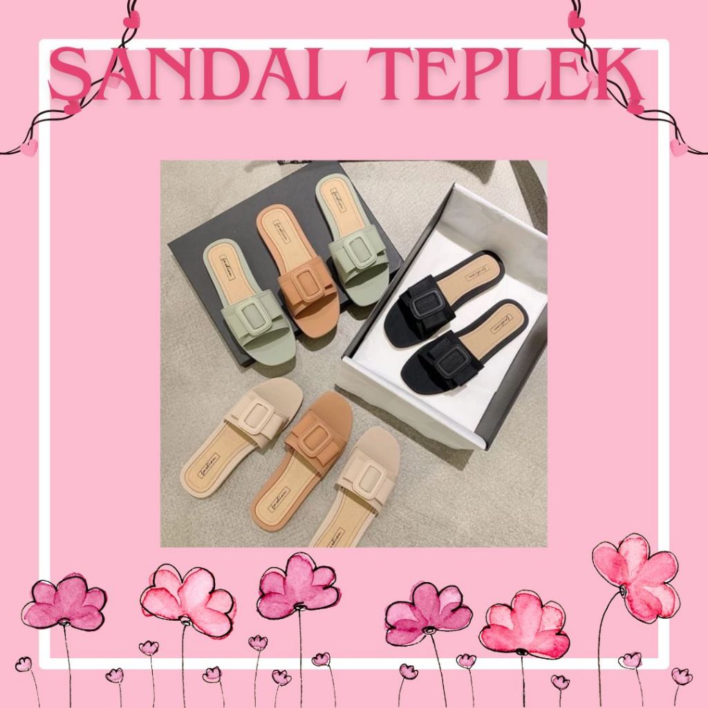 Wedges Wanita ORIGINALBRAND? Warna Tan Elegant Hak TAHU HAK KACA