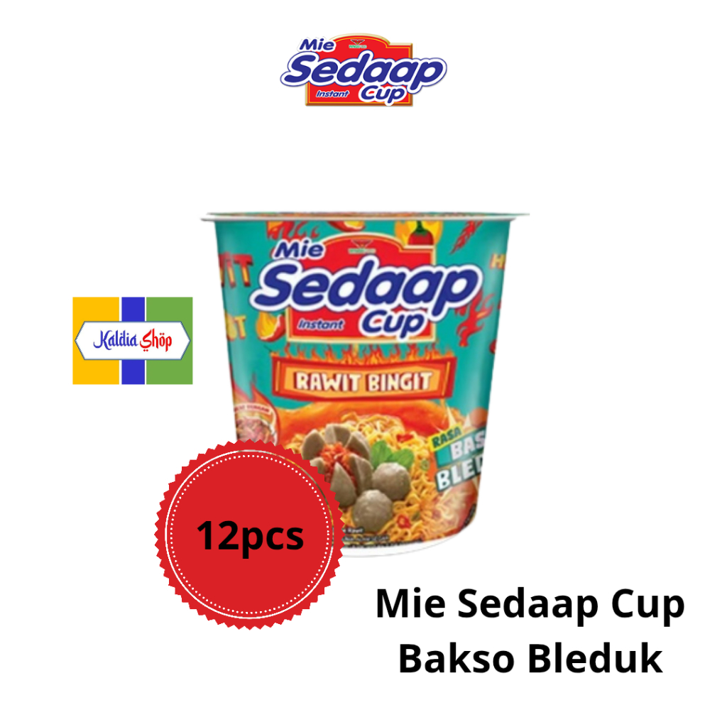 

Mie Sedaap Cup Bakso Bleduk 77gr x 12
