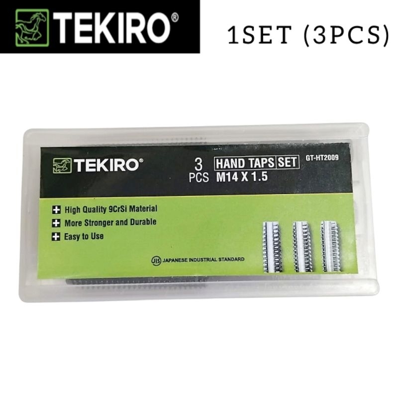 TEKIRO Tap M14×1.5 Hand Tap Tapping Mesin m14x1.5 hss tekiro 1set (3pcs)