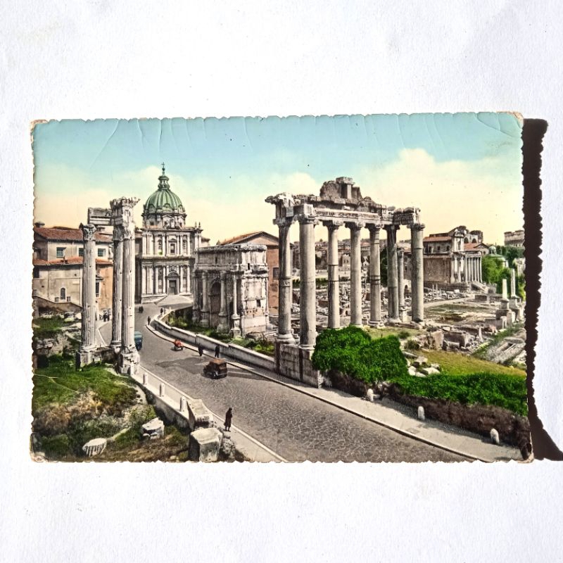 

Antik Kartu Pos Eropa Italia Roma Foro Romano Original Tua