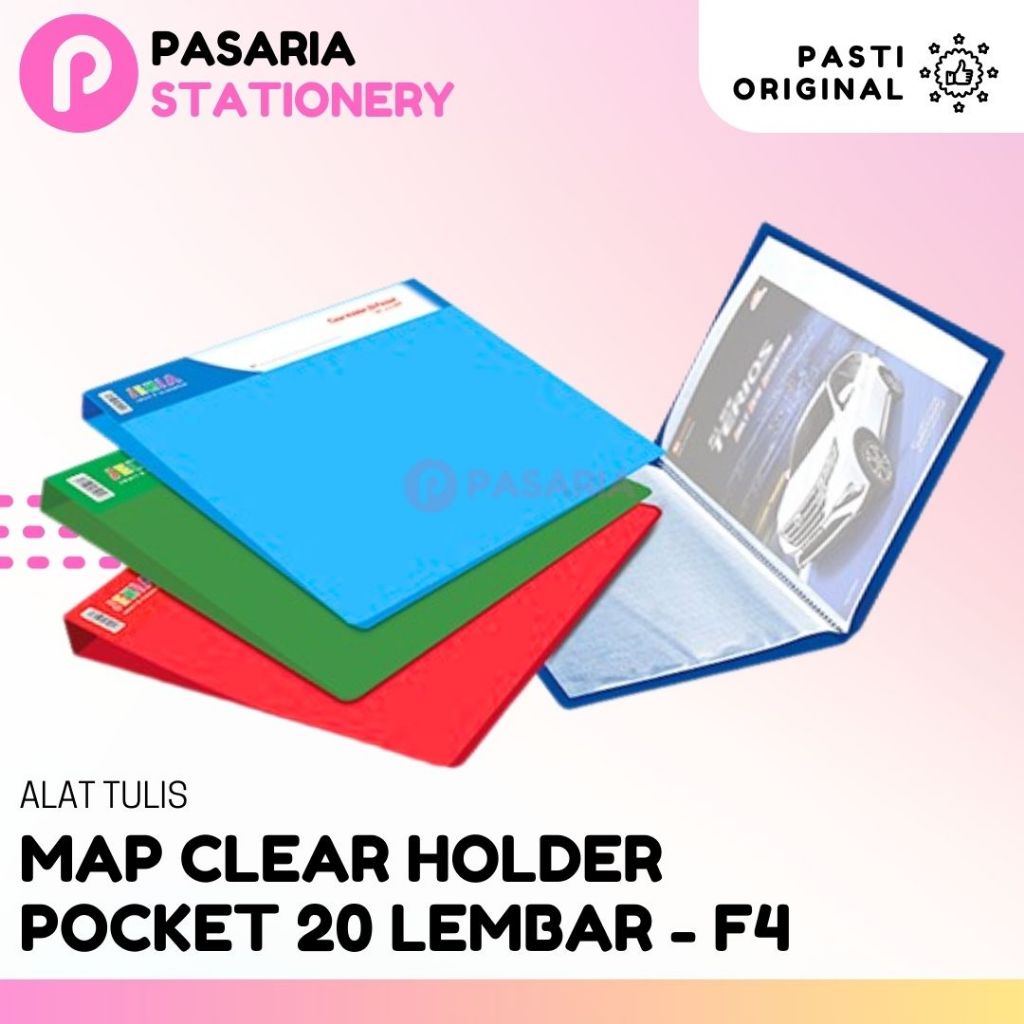 

Map Bening Map Clear Holder Display Book Folio F4 20 Lembar Pocket Holder