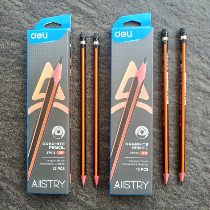 

Pensil Kayu Pencil 2B DELI 37013 AIISTRY ( 12 Pcs ) [ Original ]