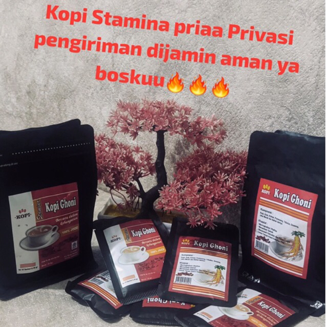 

Ghoni Kopi Ginseng Stamina Pria Dewasa Kuat Tahan Lama Istri Pasti Minta Ampun 100% Aman Sudah BPOM & Halal 1 Sachet 20gram