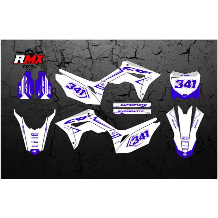 DECAL CRF 150 L FULLBODY (046) DEKAL STIKER CRF 150L HITAM MERAH, KUNING, HIJAU, BIRU TUA/MUDA, EMAS