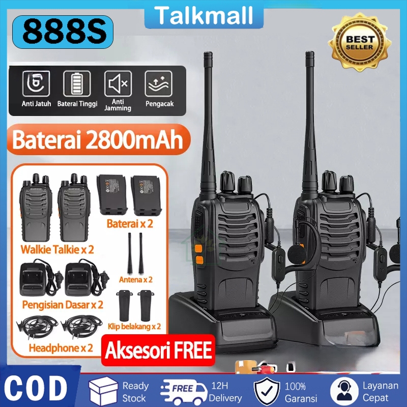 Ditalenibh - HT 888S 5W 2800mAh Jarak 10KM Waterproof Portable