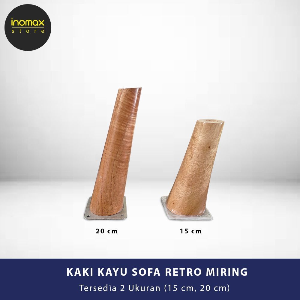 KAKI SOFA RETRO KAYU MIRING - BAHAN BAKU SOFA/ AKSESORIS SOFA/ FURNITURE/ LEMARI/ KURSI/ DIVAN/ SPRI