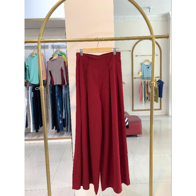 Celana kulot merah | celana wanita remaja