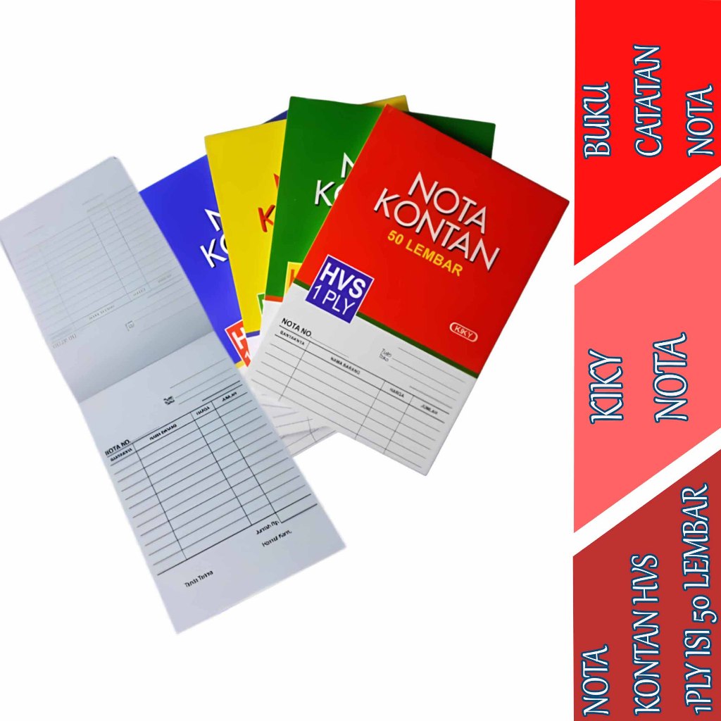 

Catatan Nota Kontan Hvs - Kiky - Buku Catatan Nota - 1ply Isi 50 Lembar