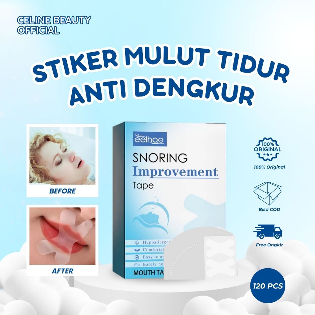 ⭐️Ready⭐️120 Pcs elhoe Snoring Improvement Mouth Tape丨Sticker Mulut Anti Ngorok丨Penutup Mulut Saat T