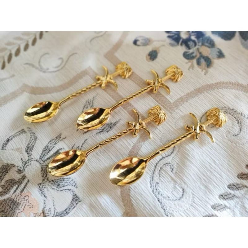 Sendok Gold | Set Sendok Teh Gold | Sendok Kue Set | Sendok Bukhur