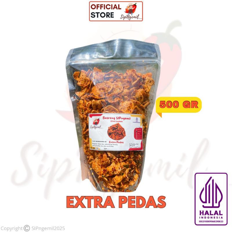 

Basreng SipNgemil isi 500gr Extra pedas daun jeruk