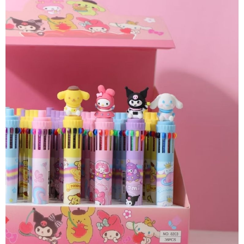 

Pulpen 10 Warna Sanrio Pena Bolpoin Sekolah Warna Warni Pulpen Warna Sanrio