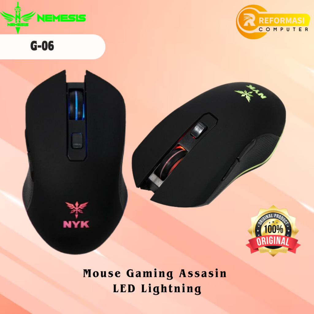 NYK NEMESIS Gaming Mouse - Mouse Gaming LED RGB