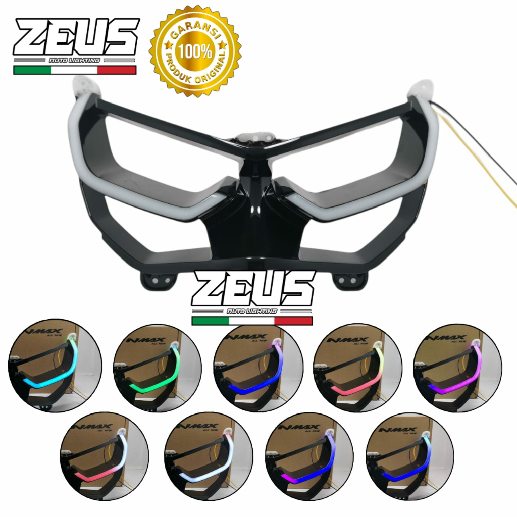 Lampu Alis DRL Depan Nmax New RGB Plus Frame Alis Nmax Lampu Senja Depan Nmax 2020 2021 2022