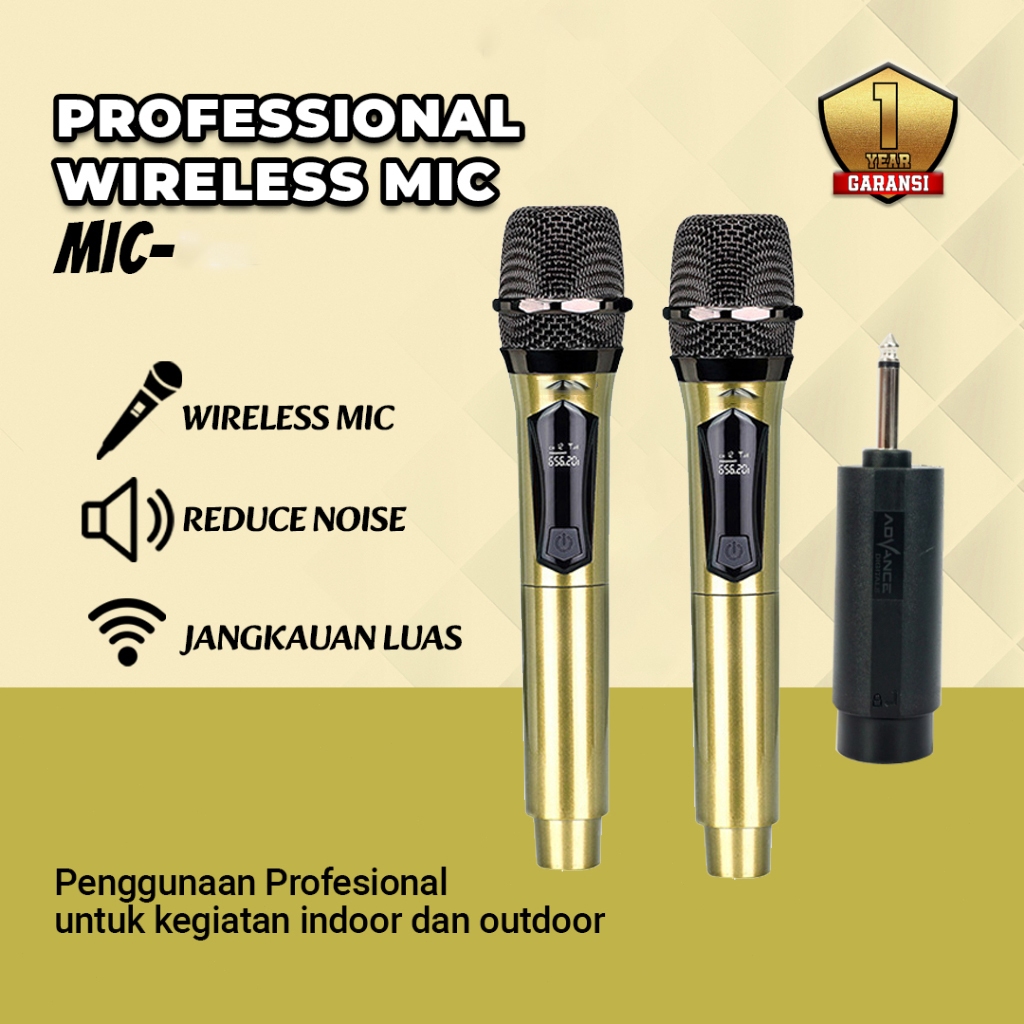 Double Digital Wireless Mic Microphone/Mikrofon Bluetooth Profesional  Mic Wireless Bluetooth Microp
