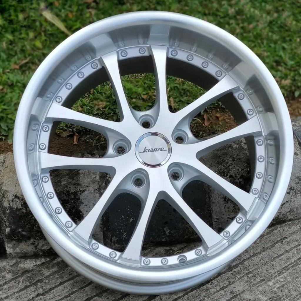 Velg JF Luxury J177 Kranze | Ring 17 Pcd 5x114 Lebar 8.5/9.5 ET 38/33 Warna Silver Machine Face - Ve