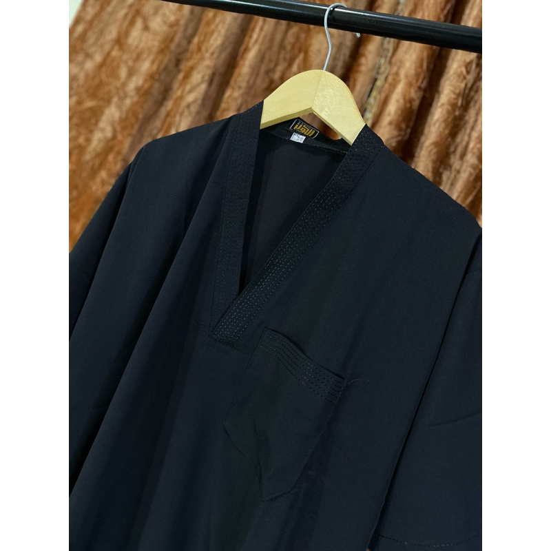 Osmanly - Jubah Premium Sultan Baju Gamis Tidur Pria Polos Motif Lengan Pendek Model Arab Saudi, Dub