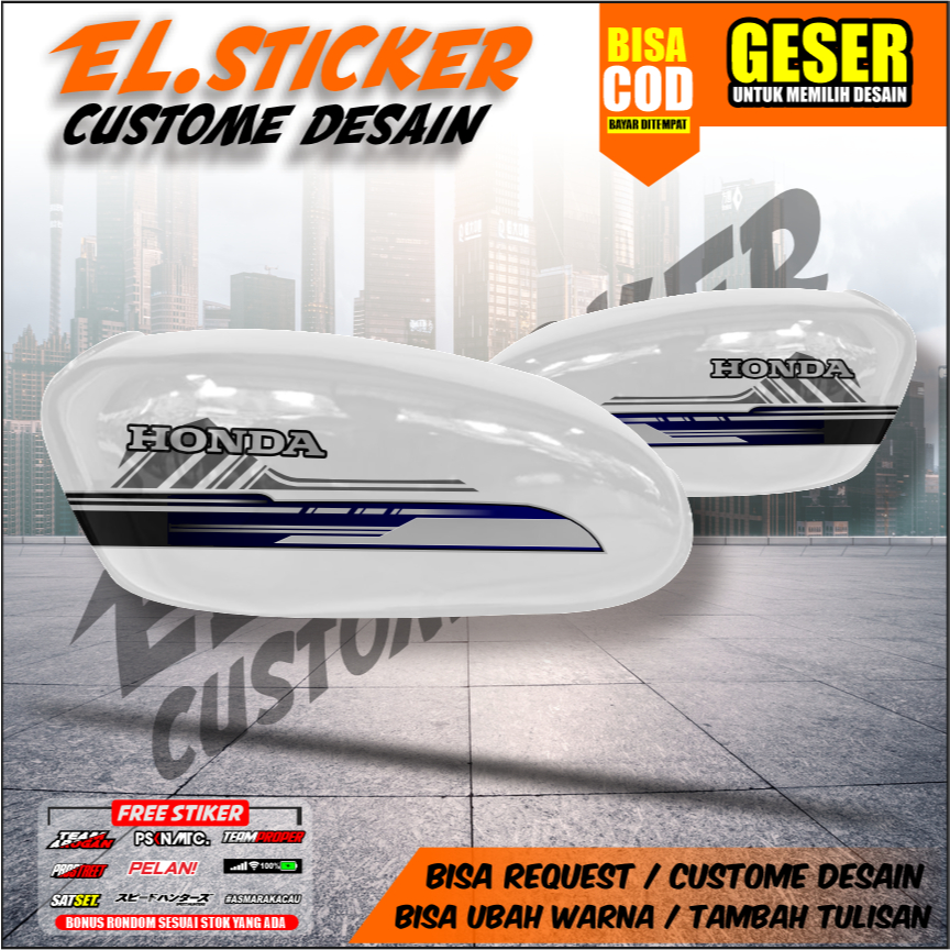STRIPING CB100 STICKER CB100 UV TRANSPARAN, STICKER VARIASI HONDA CB 100 STRIPING CB125 TRANSPARAN 1