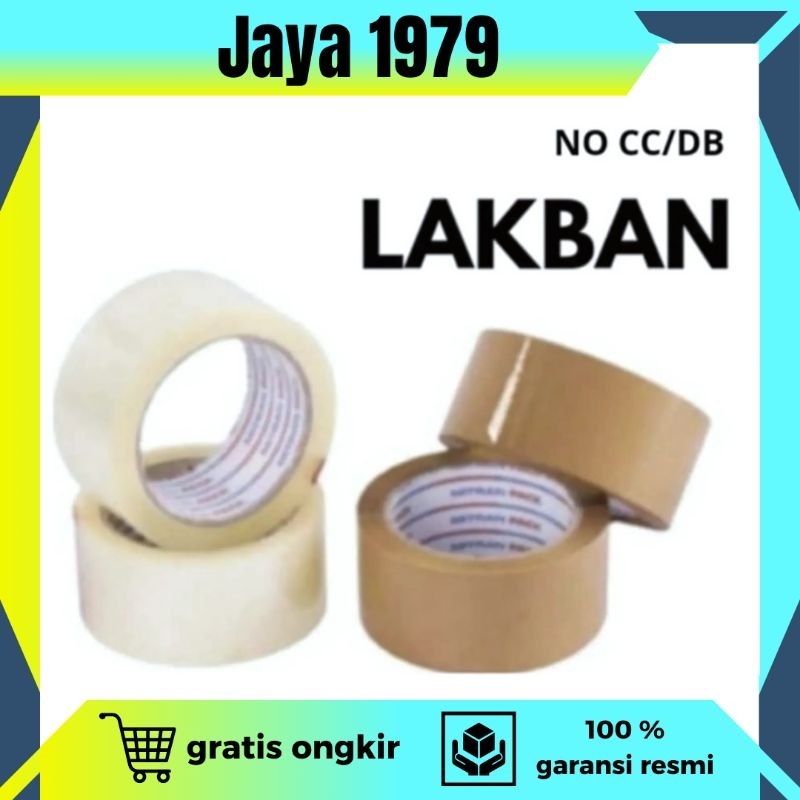 

Lakban bening- Lakban coklat ekonomis 45mmx 90 yard