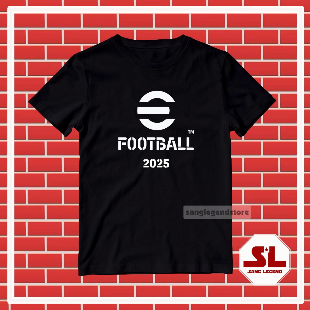 KAOS BAJU TSHIRT DISTRO PRIA LOGO EFOOTBALL PES MOBILE 2024 2025