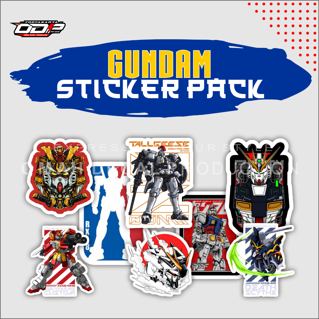 

stiker pack gundam mobile suit robot aesthetic isi 30 pcs anti air untuk laptop case hp helm