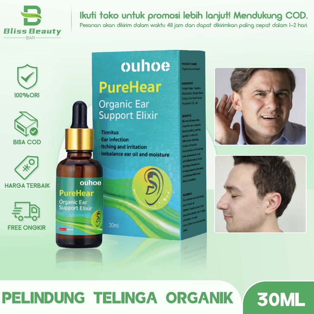 OUHOE Tetes Telinga Tinnitu Obat Tetes Telinga Berair Minyak Telinga Obat Tetes Kotoran Telinga 30ml