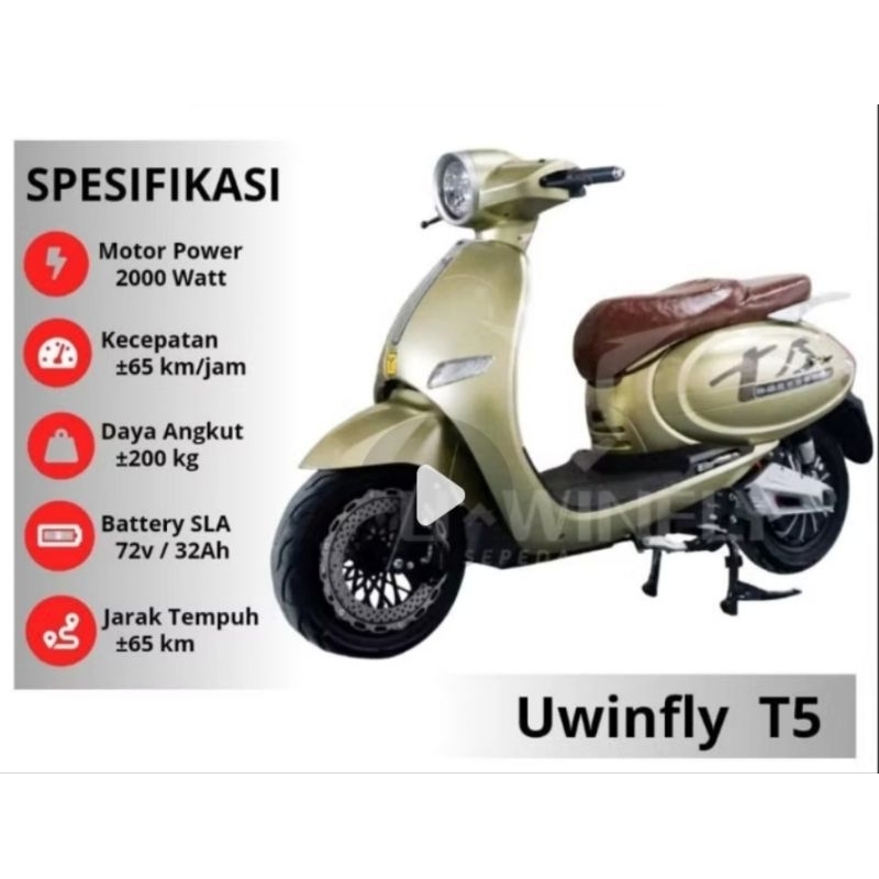 MOTOR LISTRIK UWINFLY T5 2000WATT 72V 32AH GARANSI RESMI