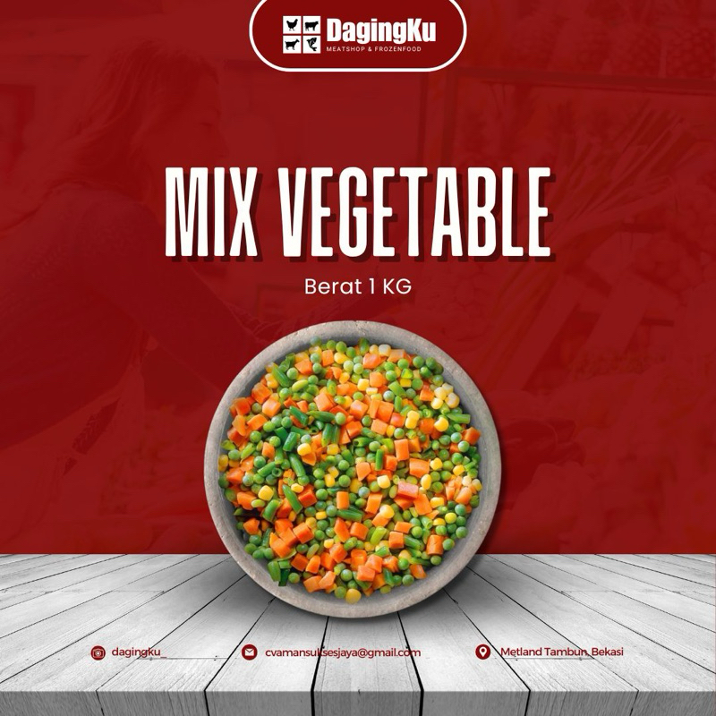 Mix Vegetable Frozen 1Kg