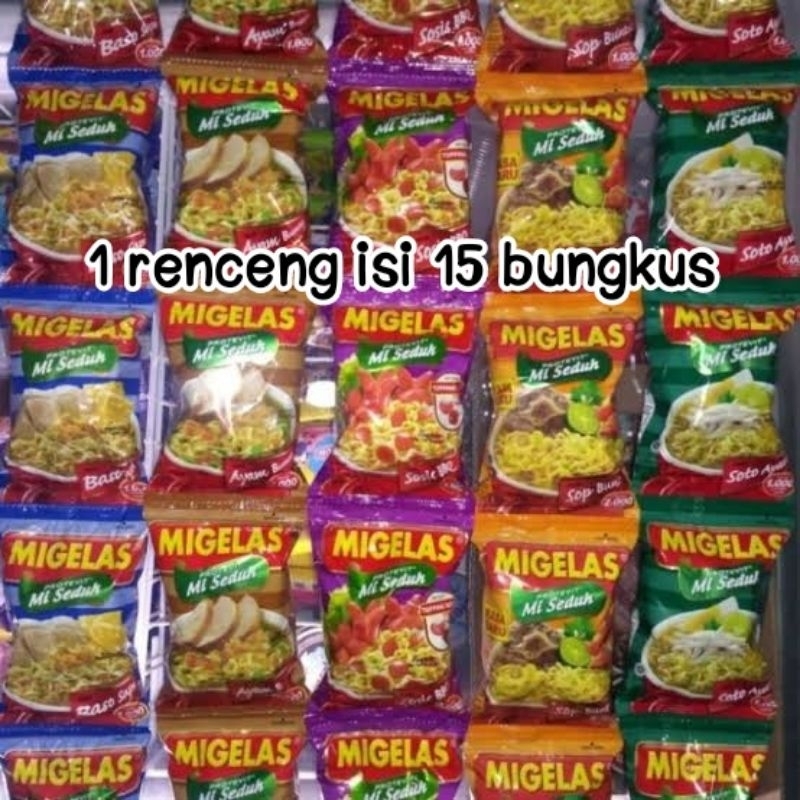 

MIGELAS PROTEVIT 1 Renceng 15 bungkus (Rasa Soto ayam, Baso sapi, Sop buntut, Kari ayam, Ayam bawang, Sosis BBQ)