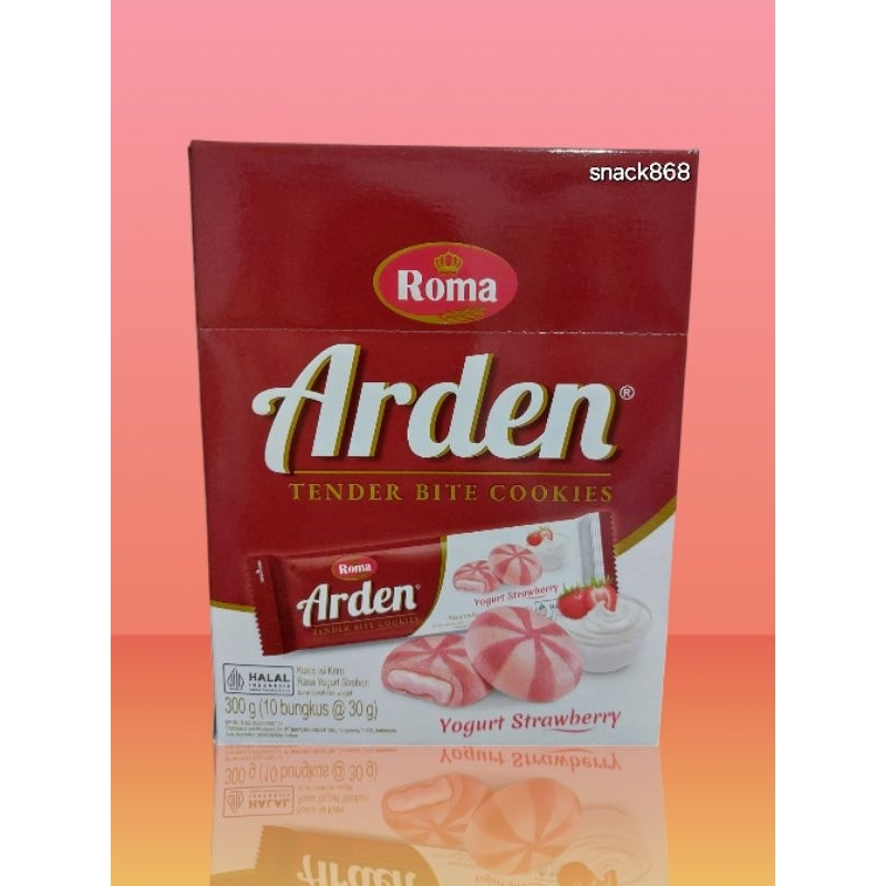 

Roma Arden Tender Bite Cookies Rasa Yogurt Strawberry isi 10 Pcs