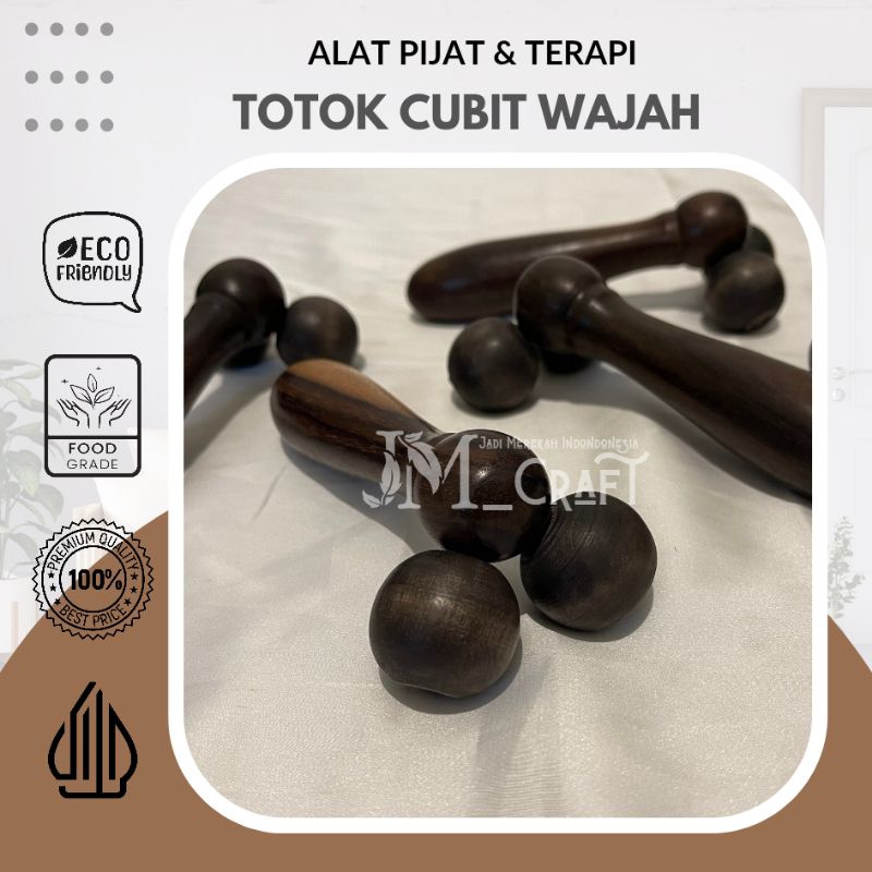 [JM Craft] Alat Pijat & Terapi Kayu Tradisional Pijat Totok Cubit Massage Wajah