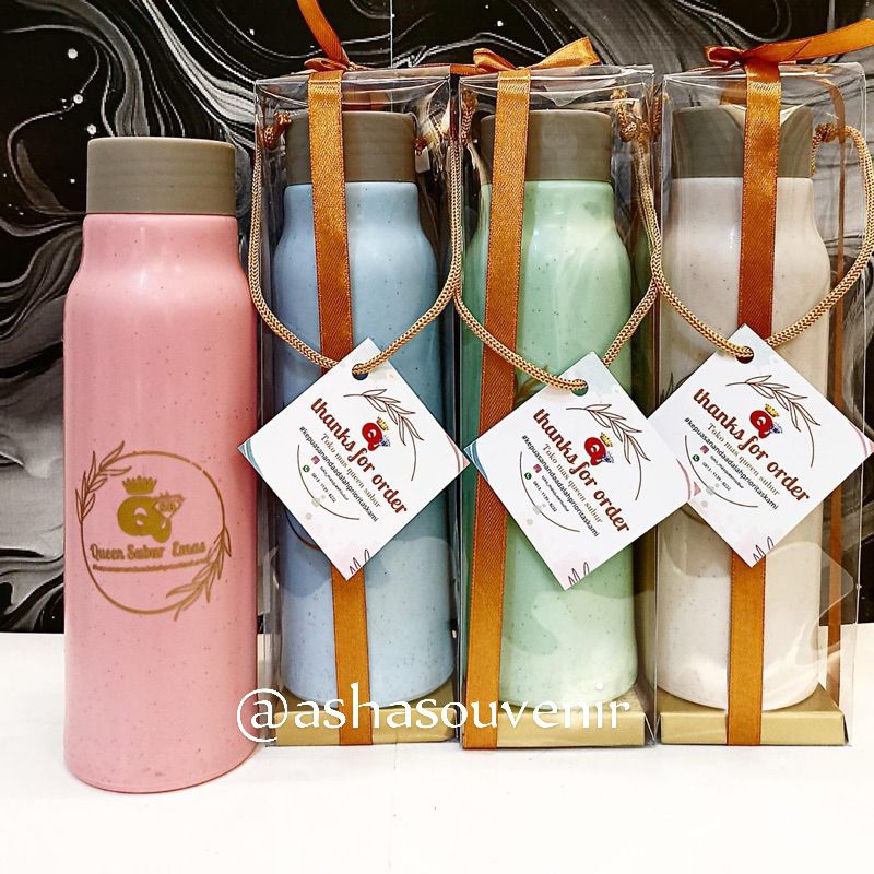 SOUVENIR BOTOL JERAMI / SOUVENIR TUMBLER JERAMI / SOUVENIR PERNIKAHAN / SOUVENIR WEDDING / SOUVENIR 