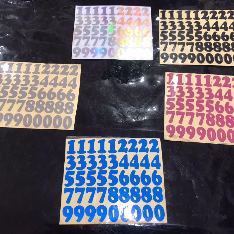 

STICKER ANGKA METALIK / HOLOGRAM