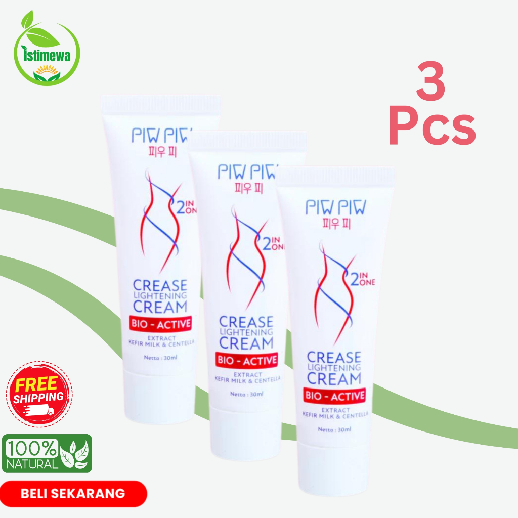 PIW PIW Crease Lightening Cream 30ml Krim Mencerahkan Ketiak dan Penghilang Bekas Luka BPOM Luciola