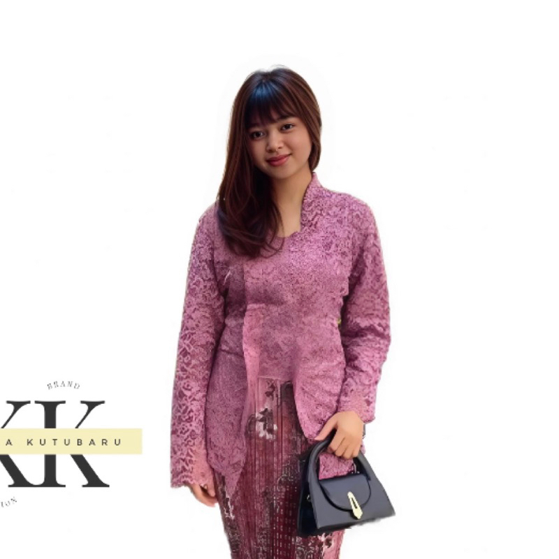 Best seller Atasan saja kebaya kutubaru brokat modern / wisuda / busui / full puring mix rok plisket