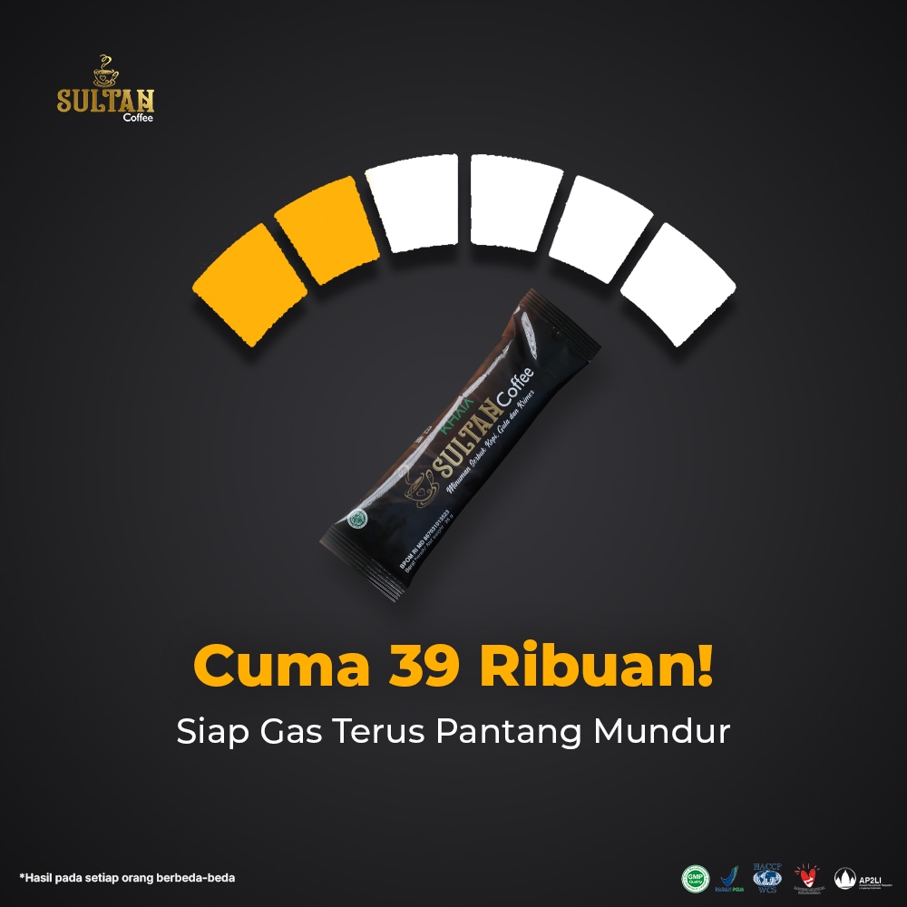 Kopi Ginseng Sultan Coffee [1 Sachet] Buat Penambah Stamina Pria Vitalitas Wanita Bongkar Lelaki Tah