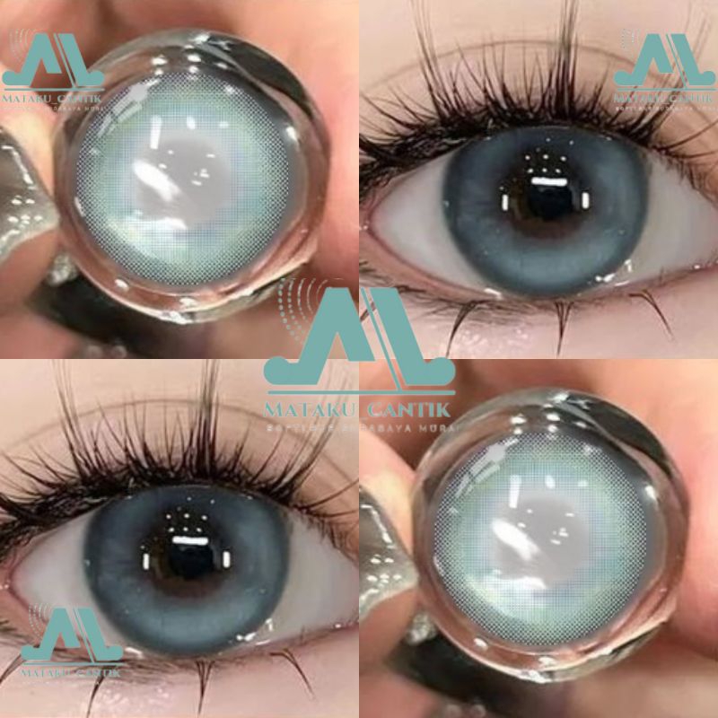 Softlens VALE Abu-Abu Kebiruan Premium Diameter 14,5 mm | Soflens Soft Blue Natural | Soflen Biru | 