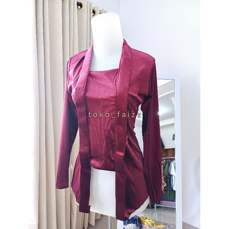 Kebaya Kutubaru Maroon / Kebaya Merah Maroon / Kebaya jumbo / Kebaya Kutubaru Klasik