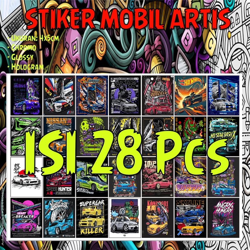 

Stiker Mobil Artis Mania Stiker Mobil Bus Viral Telolet Isi 28 pcs Terbaru