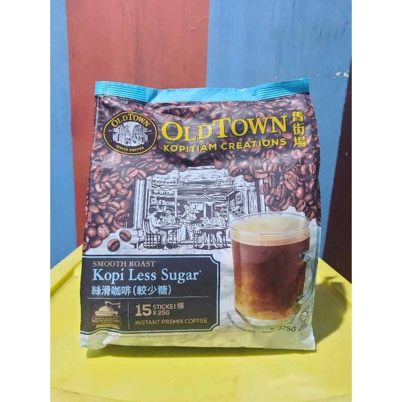 

Old Town KopiTiam Creations Smooth Roast Kopi Less Sugar (15x25gr) OldTown Kopi Kurang Gula Smooth Roast