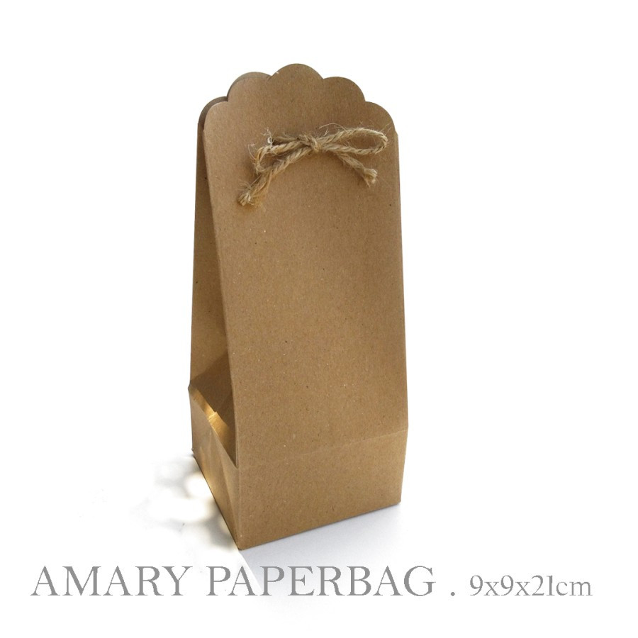 

(10pcs) Paperbag Packaging Souvenir Pernikahan Dus Gelas Pot Ukuran 9x9x21cm